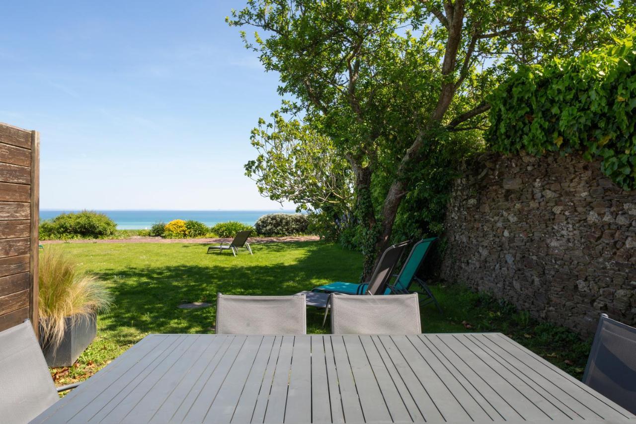 La Metairie-Du-Vauhariot - Vue Mer Et Mont Saint Michel - Piscine Chauffee - Acces Gr34 Cancale Exteriör bild